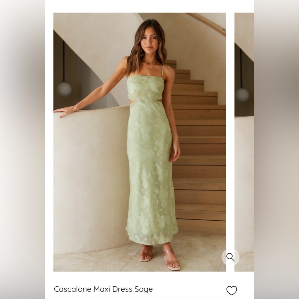 Fortunate One Cascalone Maxi Dress Sage